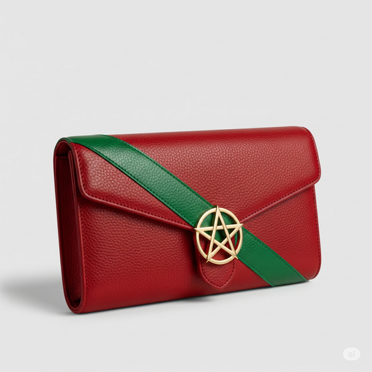 Pochette "Étoile de Fès" - L'Alliance du Cuir et de l'Élégance Marocaine